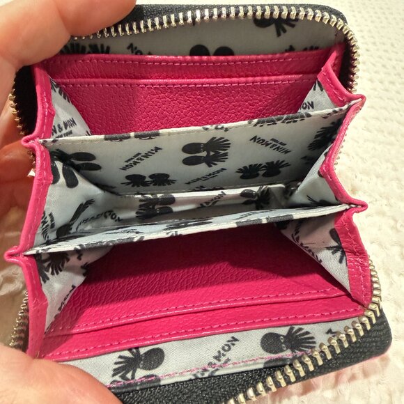 Min & Mon Frodo Wallet Eyes Pink Zip Around Wallet - Picture 12 of 16